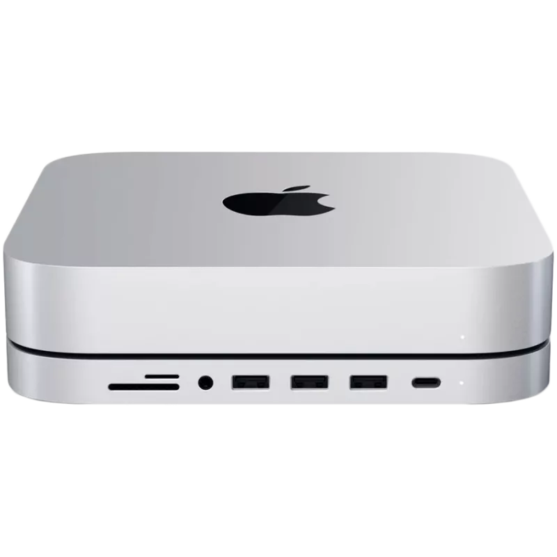 Aluminiowa podstawa i hub USB typu C Satechi dla Apple Mac mini (srebrna)