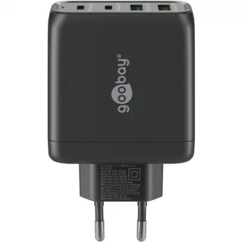 Goobay 64817 Ładowarka do urządzeń mobilnych, słuchawek, smartfonów i tabletów Czarna AC Szybkie ładowanie Wewnętrzna (64817)