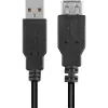 USB 2.0 Przedłużacz, wtyk USB-A > gniazdo USB-A czarny, 1,0 metra, podwójnie ekranowany