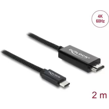 Kabel wideo DELOCK USB Type-C do HDMI 2 m (DP Alt Mode) Czarny
