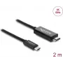 Kabel wideo DELOCK USB Type-C do HDMI 2 m (DP Alt Mode) Czarny