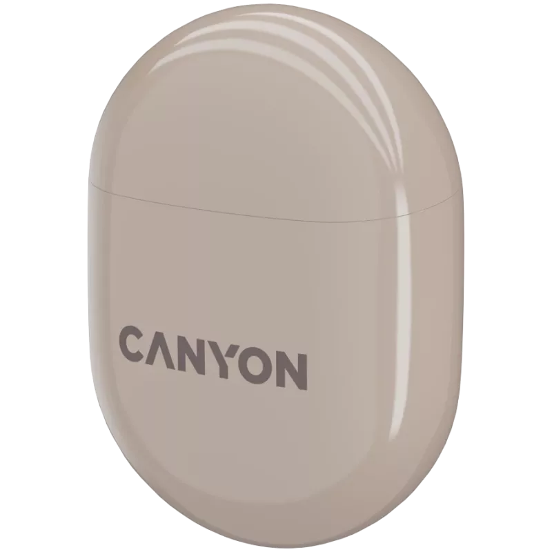 Słuchawki Bluetooth Canyon TWS-6 Tryb Gaming/BT 5.3 beżowy detal (CNS-TWS6BE)