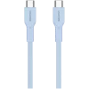 Kabel CANYON OnWire 60CL C-C 60W COLOR Pleciony 1m Jasnoniebieski
