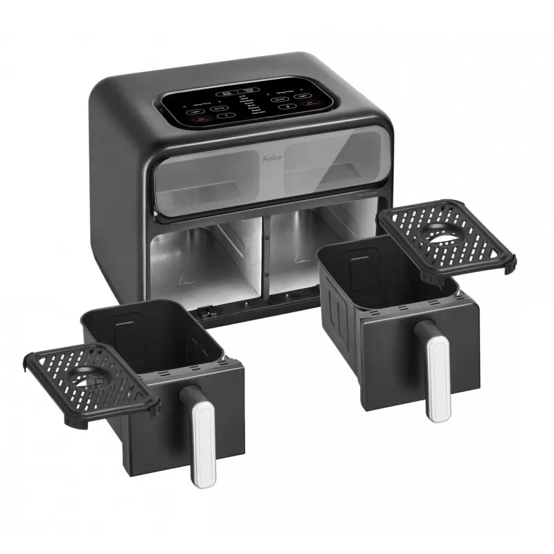 Frytkownica beztłuszczowa AMICA AFM7020 Czarna — moc 700 W, pojemność 3,5 l