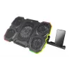 Podkładka chłodząca do laptopa ESPERANZA EGC107 — 3 wentylatory 1200–2600 RPM, 390×255×38 mm, USB PD, RGB, 5 pozycji wysokości, czarna