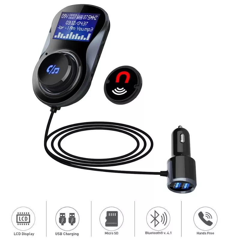 Tellur FMT-B4 Transmiter FM Bluetooth, microSD, czarny