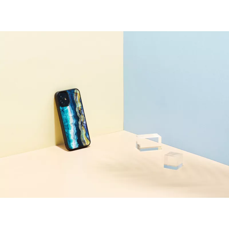 Etui ochronne iKins do Apple iPhone 12 mini — wzór fioletowy agat