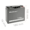 Qoltec 53046 akumulator AGM 12 V 17 Ah, maks. 255 A