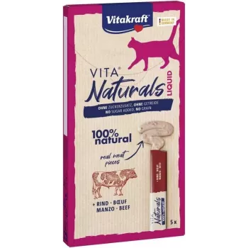 Płynna karma dla kota Vitakraft Naturals pasta wołowa 75 g saszetka, bezzbożowa, bezglutenowa, bez konserwantów