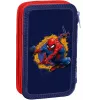 Piórnik dziecięcy Euroswan 2-zamkowy z akcesoriami Spiderman czerwono-niebieski