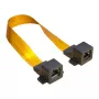 Good Connections Ethernet Fensterdurchführung High-Quality - transparent - Gesamtlänge inkl. Stecker 25cm - flexible Länge 18cm