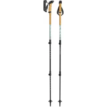 Kije trekkingowe Leki Makalu Lite regulowane 90–125 cm, szaro-zielone