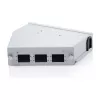 Rozdzielacz światłowodowy do sklejania na szynę DIN DIGITUS DN-96893 — kątowy, 6 SC DX / LC Quad, aluminium, szary