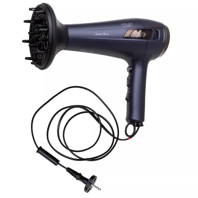 Suszarka z przewodem zwijanym - 2400W + dyfuzor Adler