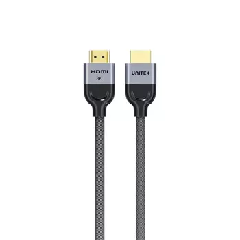Kabel HDMI Unitek C11093RGY01-1M — 1 m, HDMI 2.1, 48 Gbit/s, 8K (7680×4320), 144 Hz, pozłacane złącza