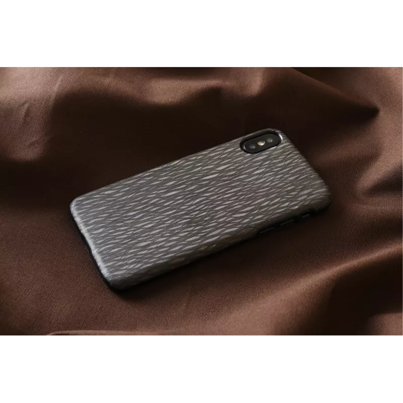 Etui na telefon man and wood dla iPhone X/XS — czarne Carbalho