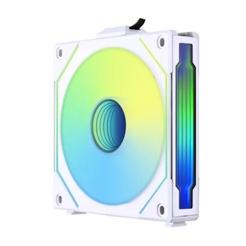 120 mm Lian Li UNI FAN SL-INF Wireless ARGB PWM — biały, modułowy system wentylatorów magnetycznych