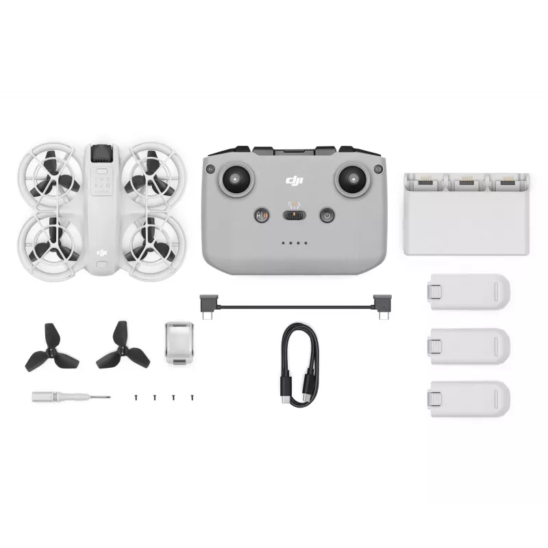 DJI Neo Fly More Combo (DJI-RC-N3) lekki dron 135 g z kamerą 4K Ultra HD, do 18 minut lotu na 1 ładowaniu, 3x baterie, pilotów