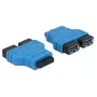 Koncentrator USB 3.0 DeLOCK 65670 Czarny Niebieski