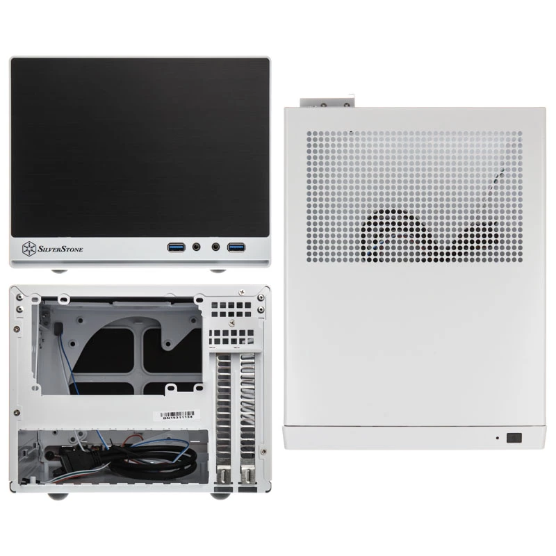 SilverStone SUGO SG13 - Desktop - Mini-DTX - bez zasilacza (AT / PS/2) - Czarny, Biały - USB/Audio (SST-SG13WB-Q)