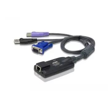 ATEN USB - VGA na Cat5e/6 adapter kablowya KVM (moduł CPU), z czytnikiem kart inteligentnych i obsługą wirtualnych nośników