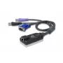ATEN USB - VGA na Cat5e/6 adapter kablowya KVM (moduł CPU), z czytnikiem kart inteligentnych i obsługą wirtualnych nośników