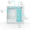 VK02 Lite, Tower-Enclosure Biały, Tempeczerwony Glass