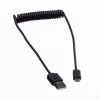 ROLINE USB 2.0 kabel spiralny - A - Micro B - ST/ST 1,0 m - ekranowany - USB 2.0 Type Micro B - 1 mm - spiralny (11.02.8317)