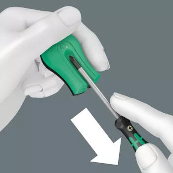 Nieelektryczny magnetyzer/demagnetyzer Wera 05033404001 Czarny Zielony