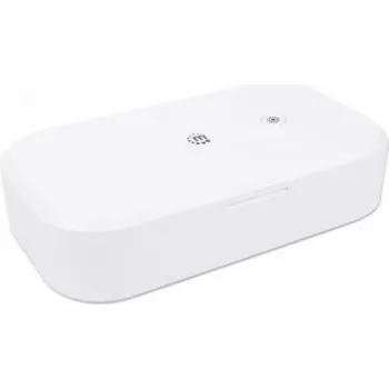 Manhattan UV Phone Sanitizer, zintegrowane diody UV do eliminacji zarazków, wirusów i bakterii, szybki cykl czyszczenia 1-minutowy lub 5-minutowy, automatyczne wyłączanie światła UV po otwarciu, biały, trzyletnia gwarancja