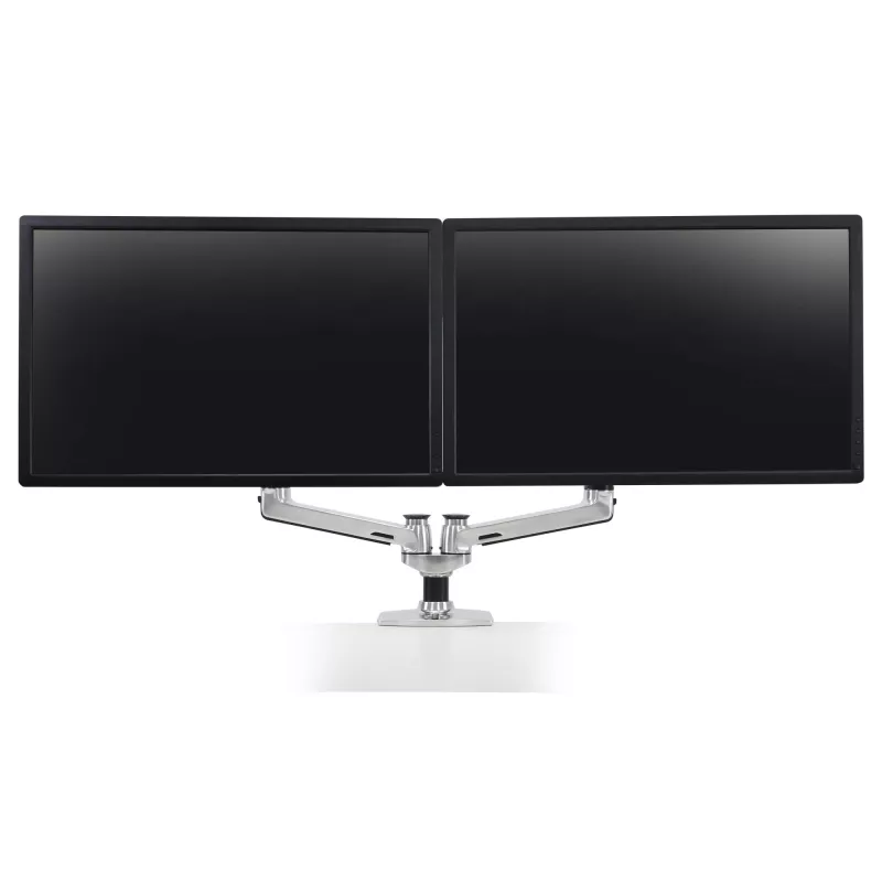 ERGOTRON LX Podwójne ramię Side-by-Side srebrny polerowany aluminium