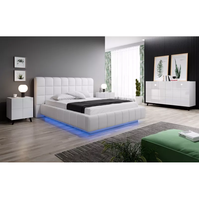 Cama Stolik nocny REJA biały połysk/biały połysk