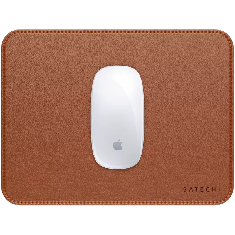 Satechi Premium mysz Pad - Podkładka pod mysz ze skóry wegańskiej (brązowa)