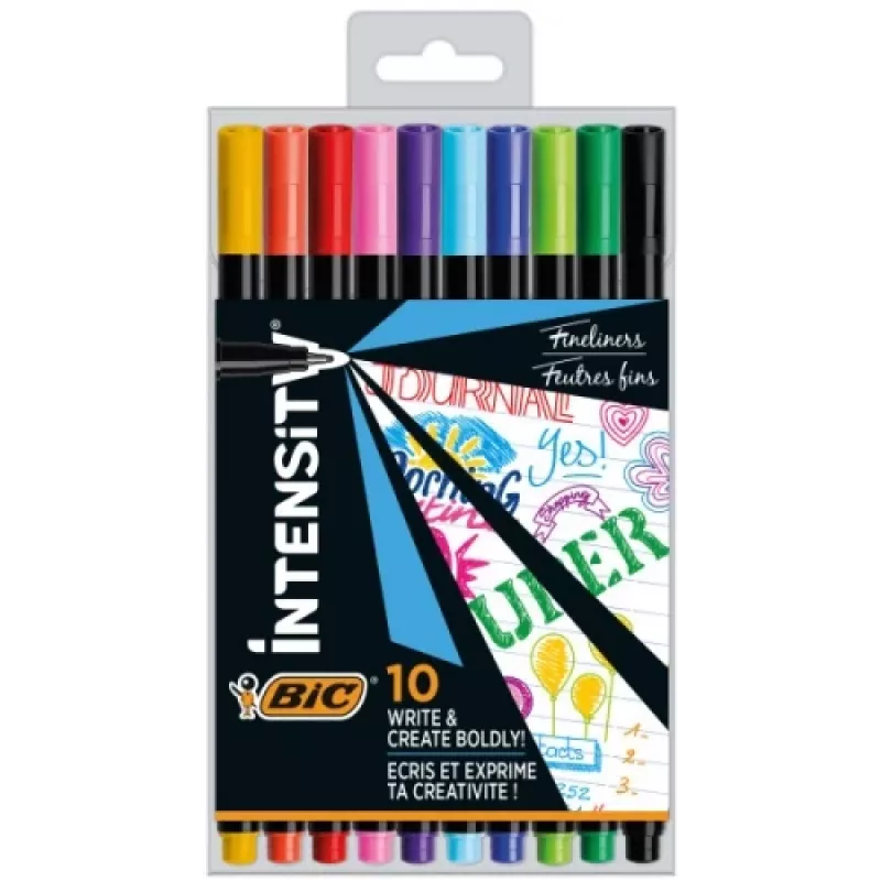 BIC Fineliners INTENSITY FINE BCL multicolor, zestaw 10 kolorów CEL1011727