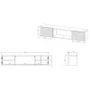 Cama szafka RTV TULA 183x35x37 czarny matowy + czarny kominek