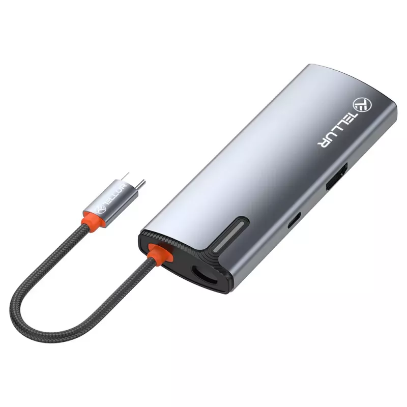 Hub USB-C Tellur TLL321061 z PD 3.0 100W, wyjściem HDMI i 3× portami USB 3.0