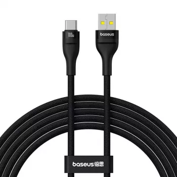 Baseus Flash 2 USB A do USB C kabel szybkiego ładowania 2 m 100 W Czarny