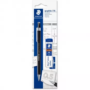 Ołówek grafitowy Staedtler 7785ABK25D HB heksagonalny czarny/srebrny, 1 szt.