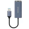 Karta sieciowa SAVIO AK-83 USB-A na RJ-45 męski, 5 Gbit/s, czarna