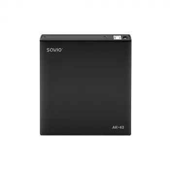 Zewnętrzny smukły napęd DVD±RW SAVIO AK-43, USB 2.0, czarny, obsługa odczytu/zapisu CD/DVD (24x CD, 8x DVD)