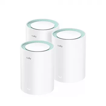 Cudy M1300 3-PAK system mesh Wi-Fi Dual-band (2,4 GHz / 5 GHz) Wi-Fi 5 (802.11ac) Biały 1 Wewnętrzna