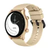 Smartwatch Zeblaze Btalk 3 Plus, okrągły ekran dotykowy IPS 1,39 cala 360×360, 260 mAh, złoty pasek silikonowy