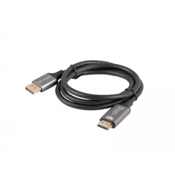 Kabel DisplayPort (M) - HDMI (M) 1M 4K czarno-srebrny