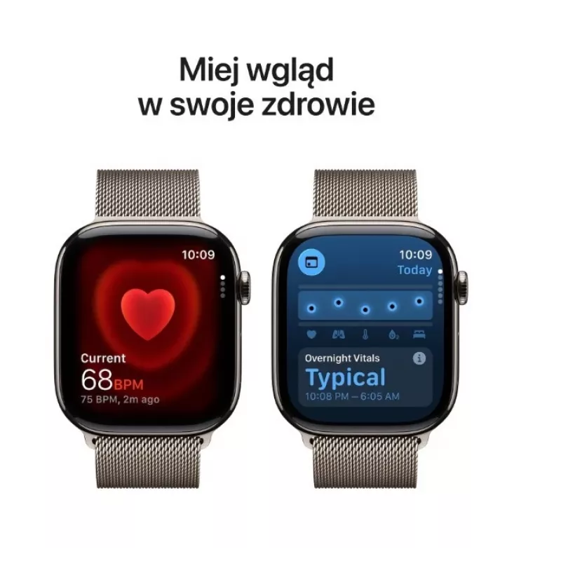 Apple Watch Series 11 GPS + Cellular 42mm Natural Titanium Case z Natural Milanese Loop