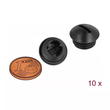 Zaślepka gwintowana DeLOCK 60229 czarna nylon