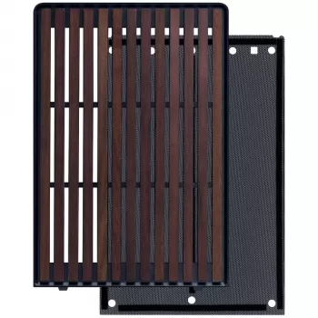 Obudowa PC Mini-ITX/mATX Lian Li A3-mATX Wood Edition — panel przedni z orzecha, czarna obudowa