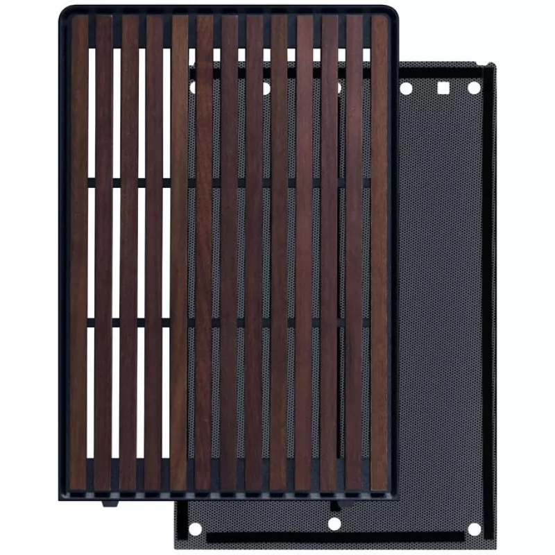 Obudowa PC Mini-ITX/mATX Lian Li A3-mATX Wood Edition — panel przedni z orzecha, czarna obudowa
