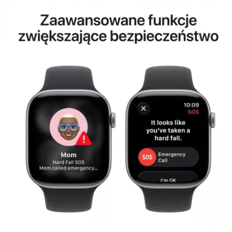 Zegarek Series 11 GPS+Cellular 46mm Koperta Aluminiowa w Kolorze Space Grey z Czarnym Paskiem Sportowym - M/L