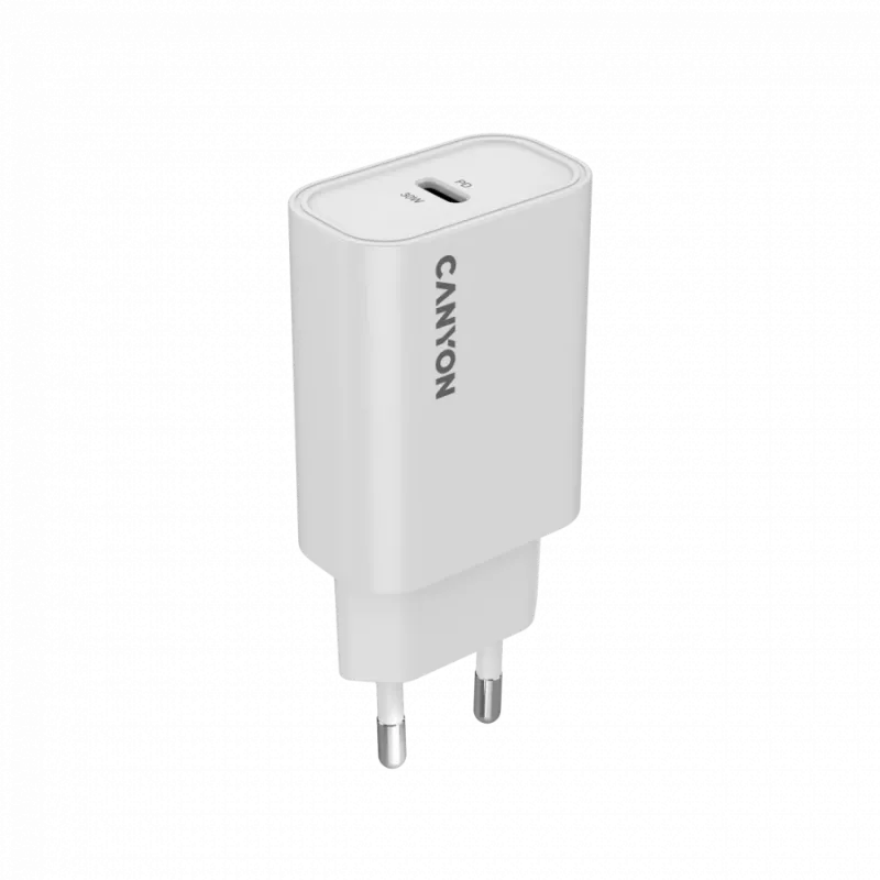 Ładowarka CANYON OnCharge 30CL, maks. 30W, 1xPD, EU, biała