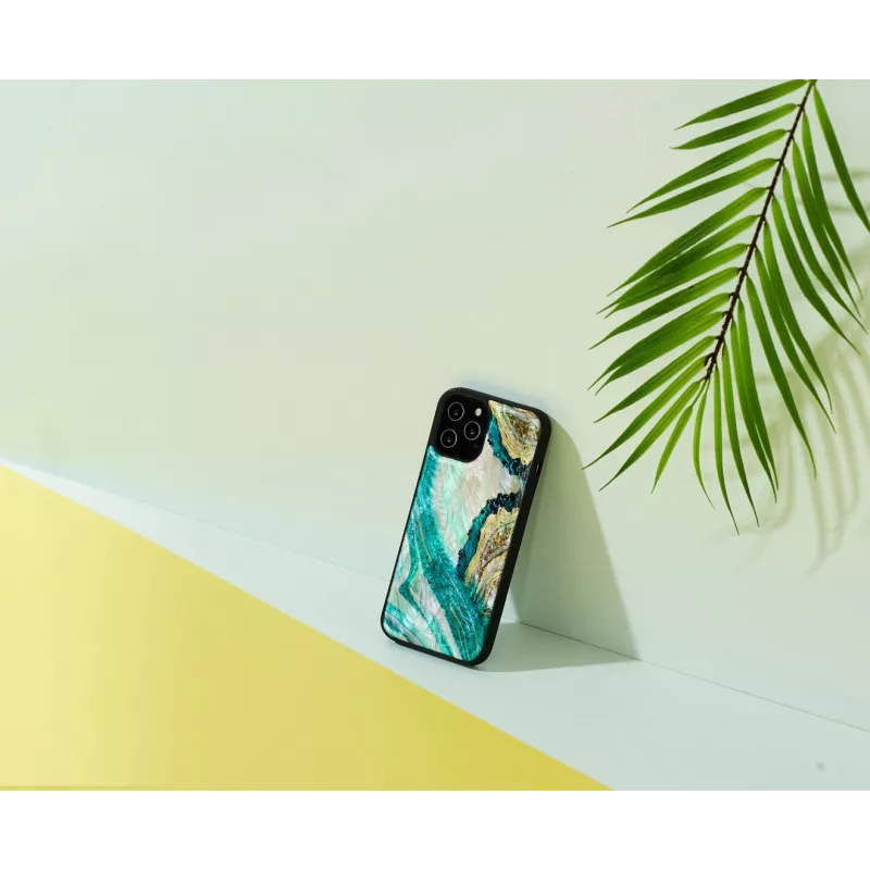 Etui ochronne iKins do Apple iPhone 12 Pro Max — wzór akwamarynowego agatu